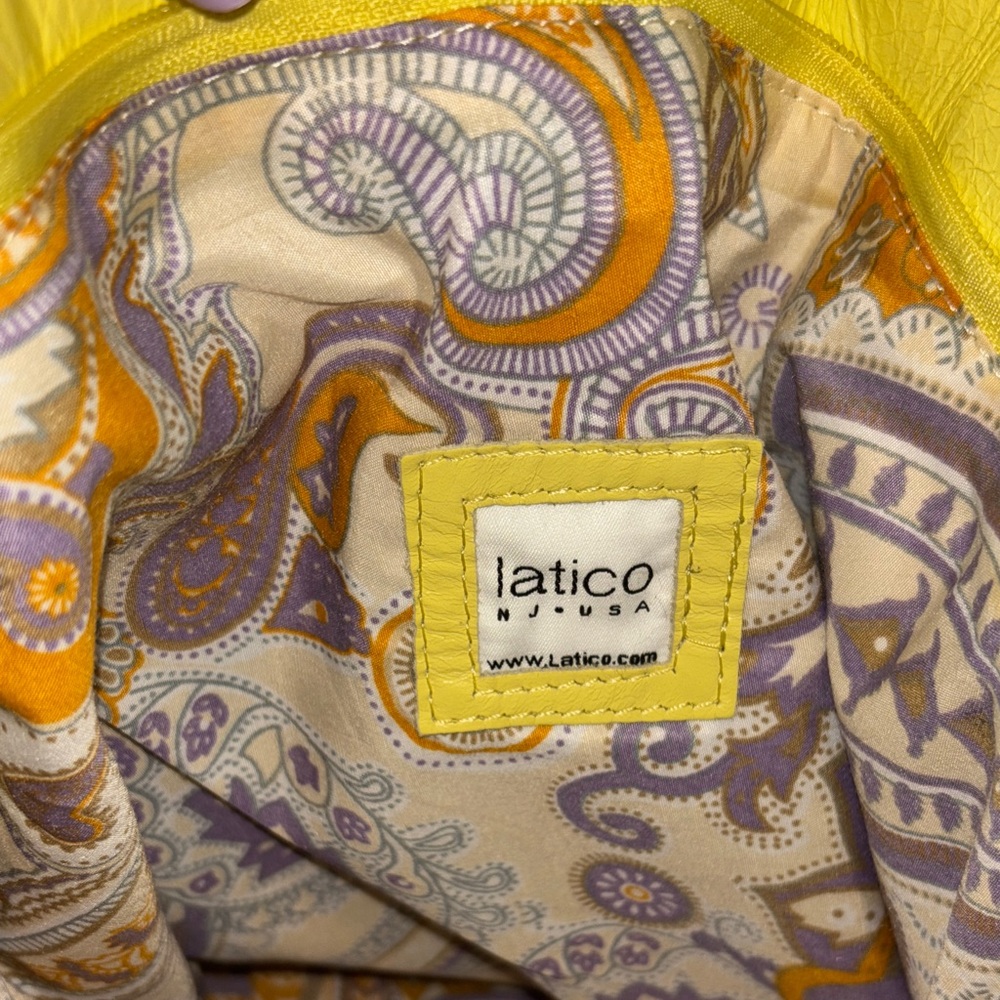 Latico Canary Yellow Leather Tote - Picture 2 of 9